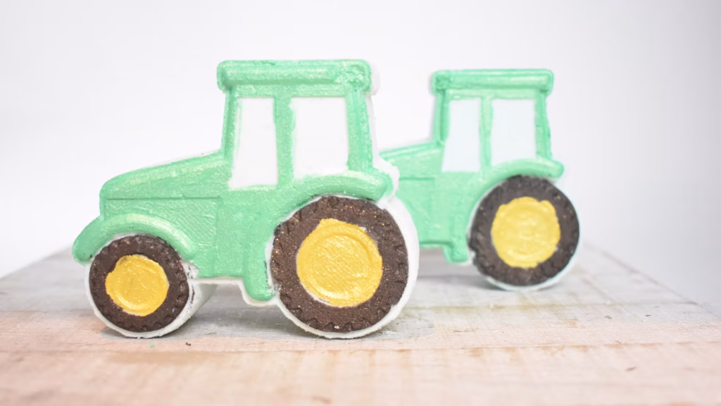 Farm Tractor Bath Bomb with coin prize inside